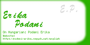 erika podani business card